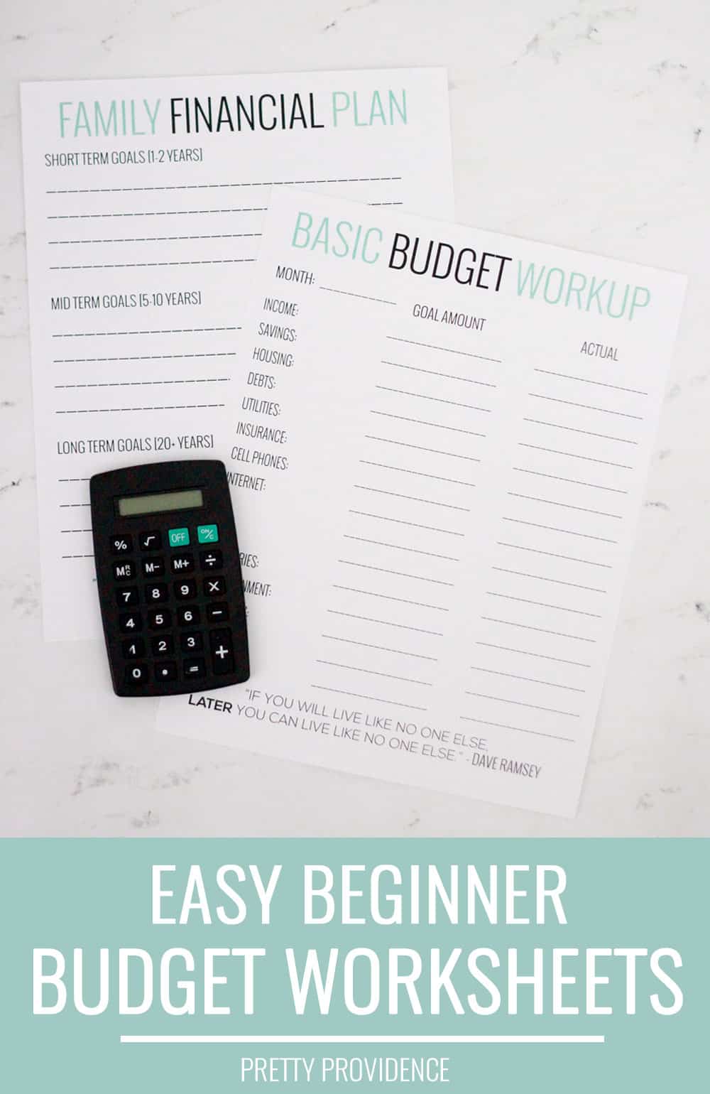 Basic budgeting with free worksheets to help you get going! Easy way to get started if you've never budgeted before!