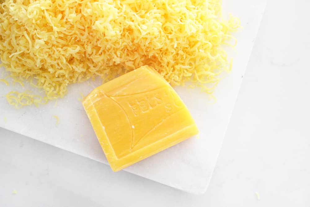 grated felt naphtha soap bar