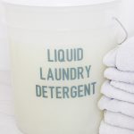 Easy DIY liquid laundry detergent in a 5 gallon bucket!