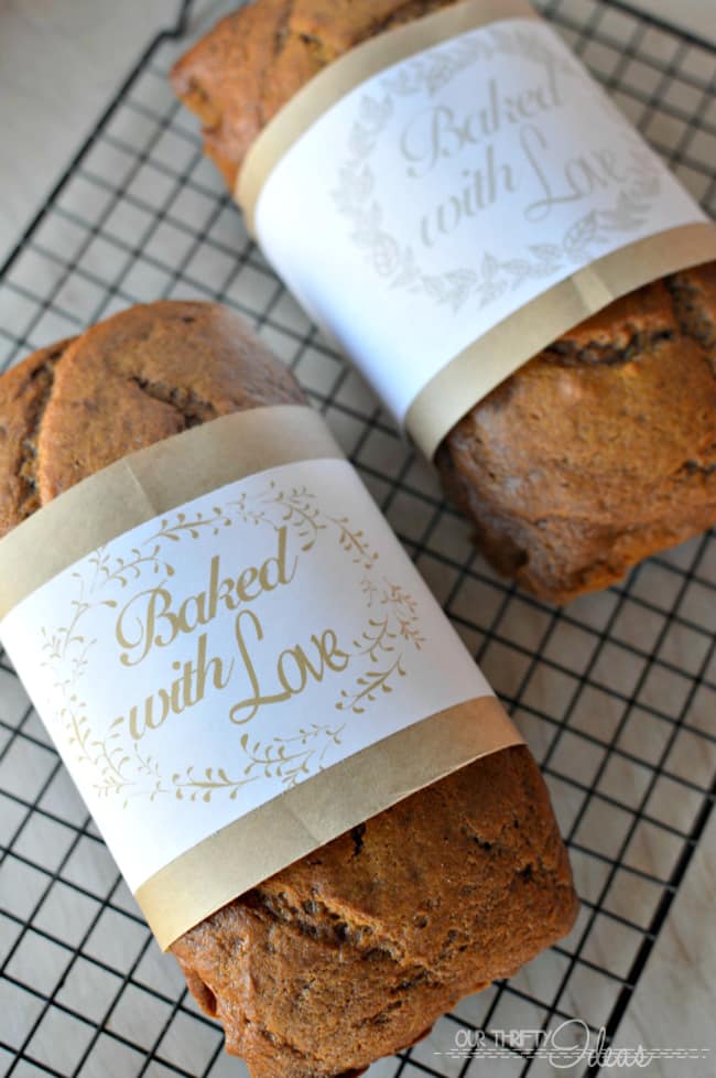 free printable bread wrap labels