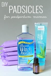 DIY Padsicles for the postpartum period!