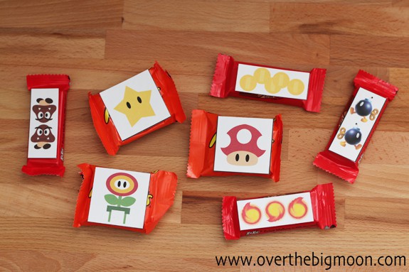 Super Mario Valentines Candy Toppers