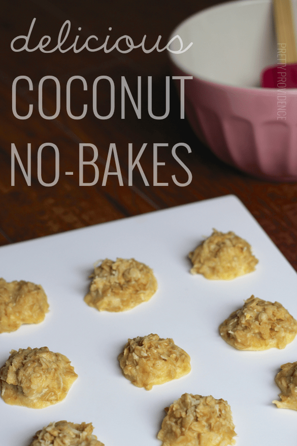 coconut no bake cookies - easy and so good!