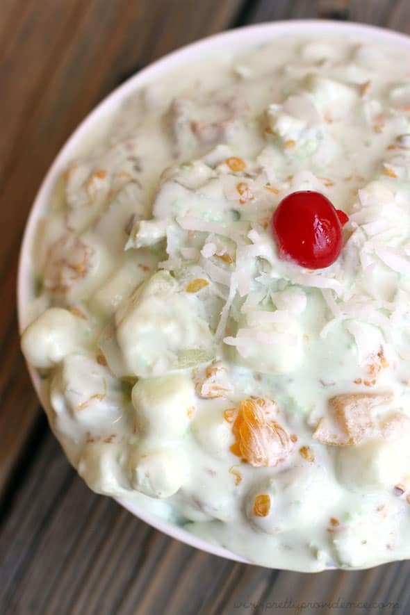 Warning! This easy pistachio fluff salad is delicious and beyond addicting! 