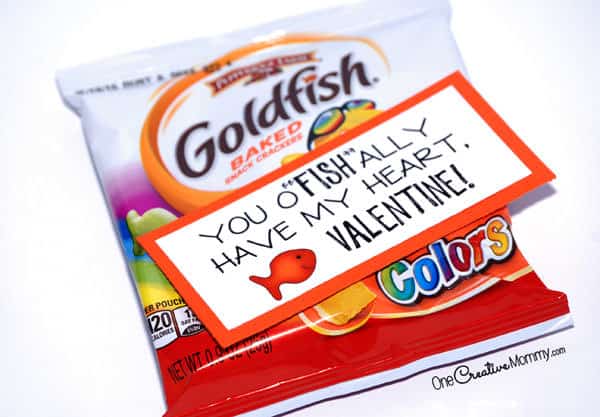 Goldfish Valentine Idea from One Creative Mommy