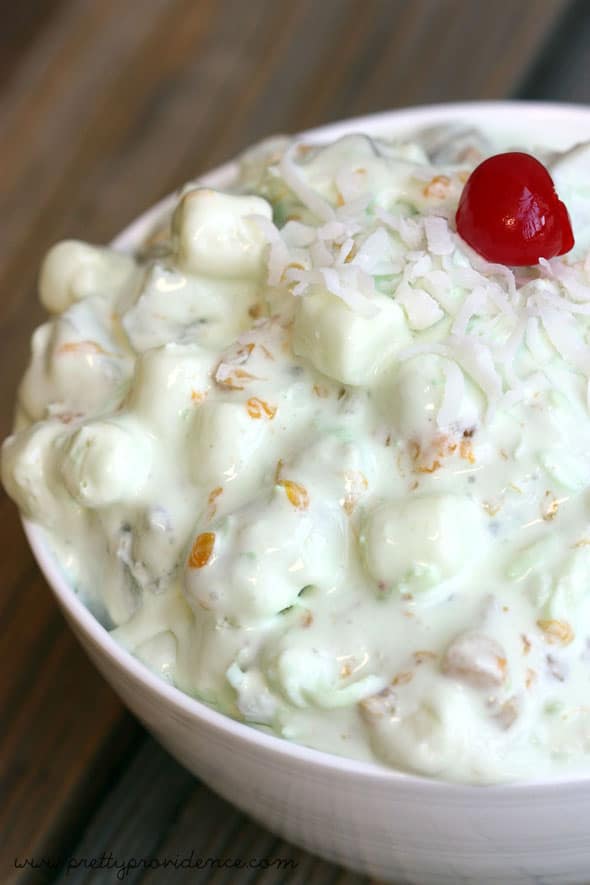 Warning! This easy pistachio fluff salad is delicious and beyond addicting!