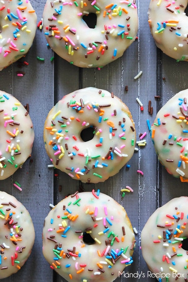 Birthday Cake Donuts from Mandy's Recipe Box