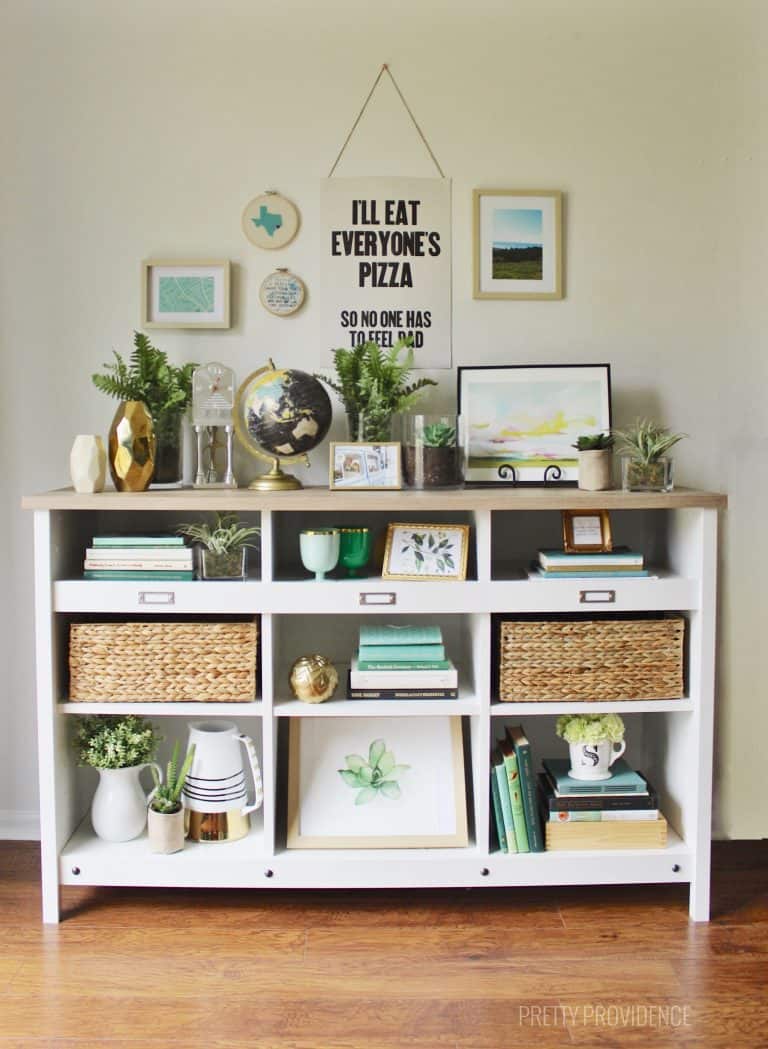 How to style shelves on a budget