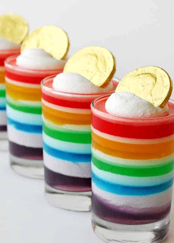 St. Patrick's Day Treats - Rainbow Jello from Glorious Treats