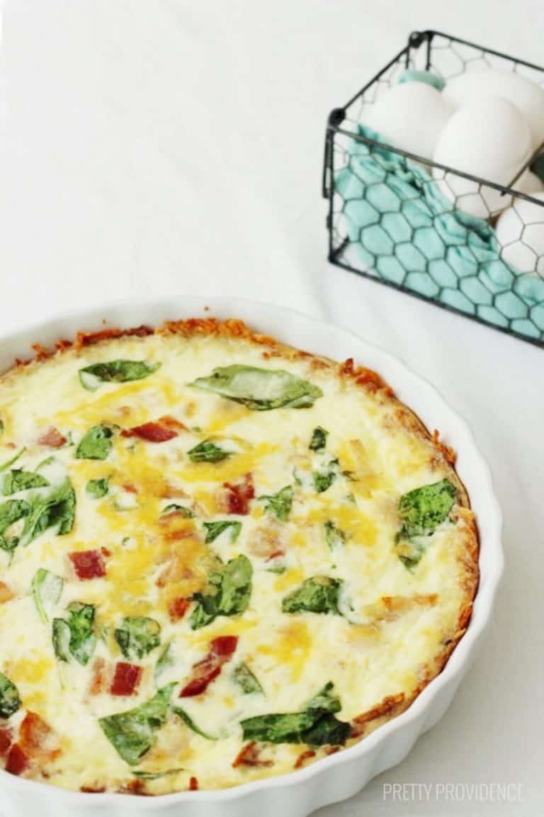 Easy Quiche with Hash Brown Crust