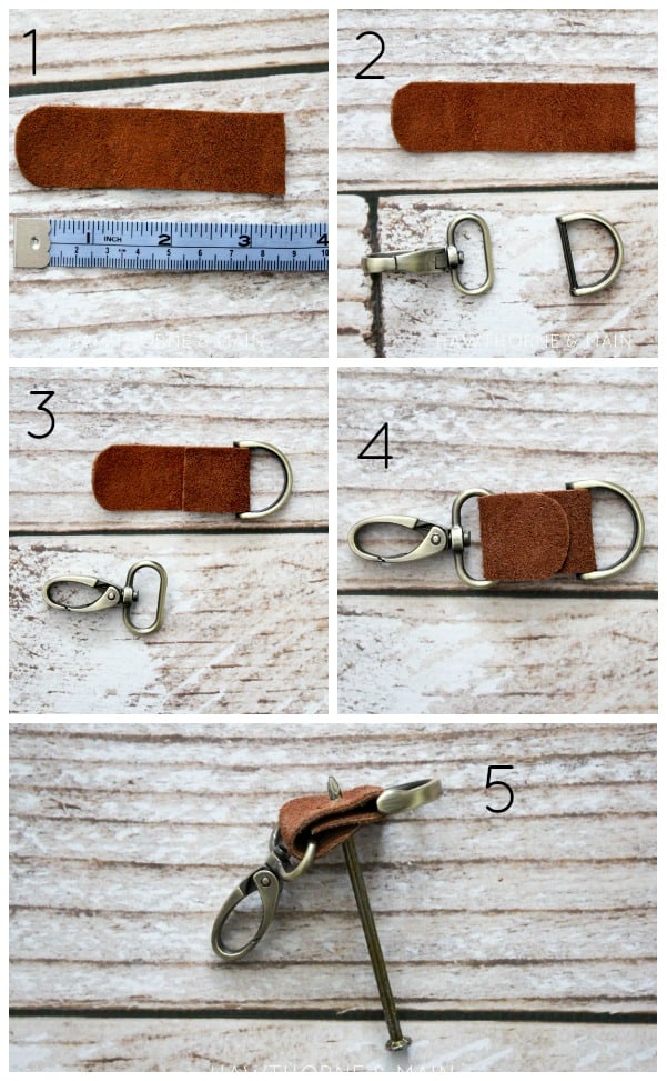 Leather Key Chain process