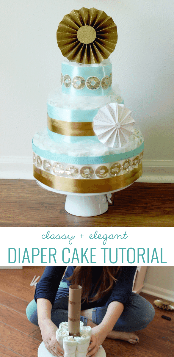 How to Make a 3 Tier Diaper Cake - Well She Tried