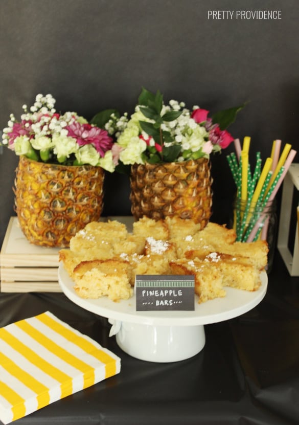 Pineapple Bars - Pineapple party ideas! 