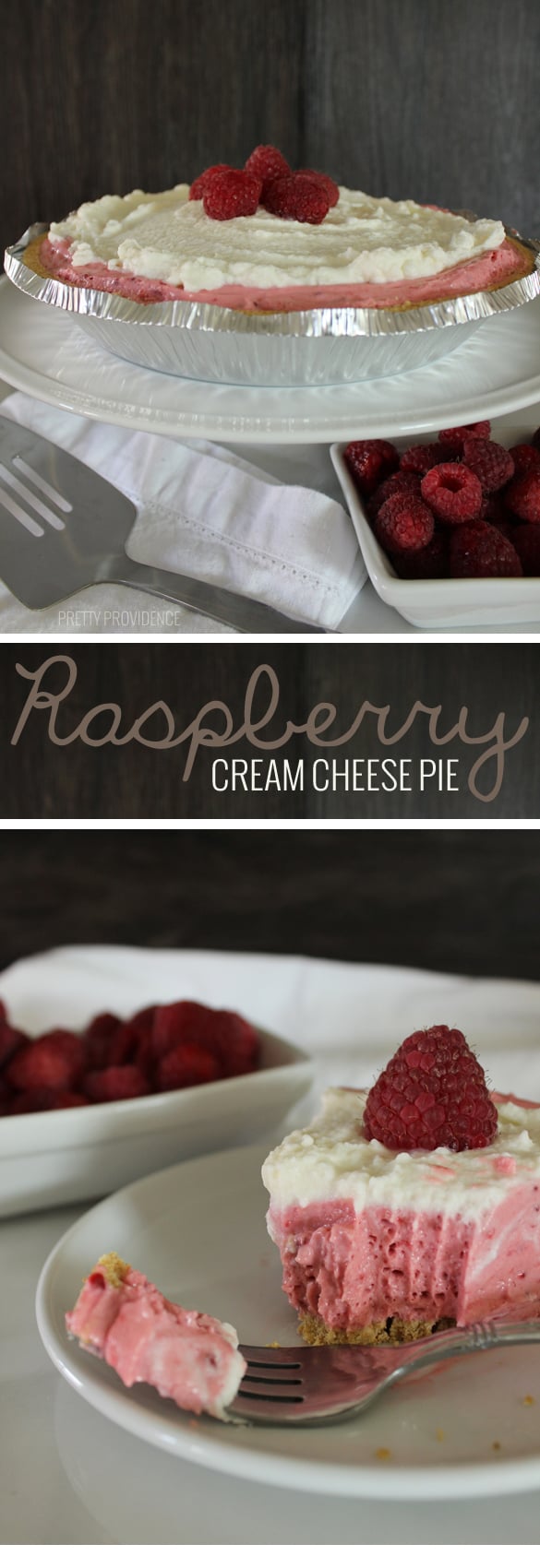 You won't believe how easy this raspberry cream cheese pie is to make! It's so easy and so delicious!