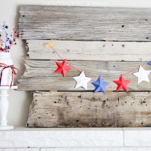 4th of july mini star garland square watermark