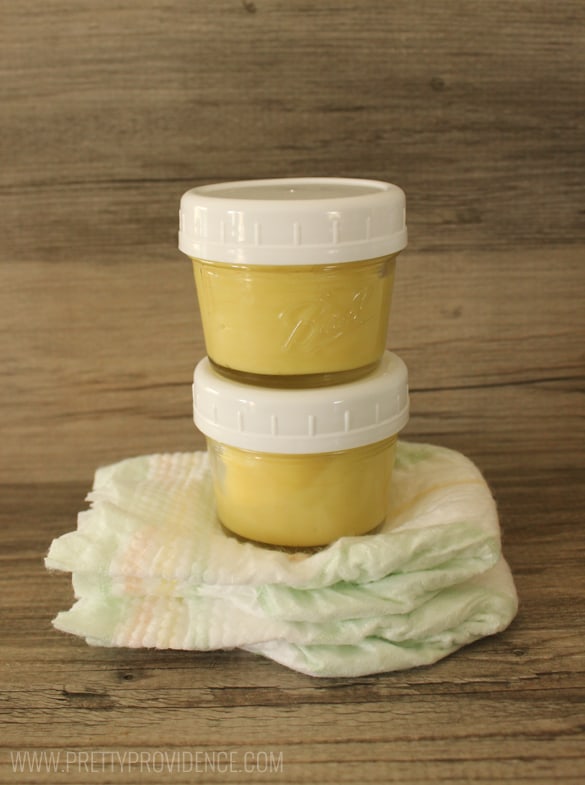 I am in love with this easy diy organic diaper cream! It is so easy to whip together and I know EXACTLY what I'm putting on my little one. It works great for creases behind ears, and other dry spots as well! 