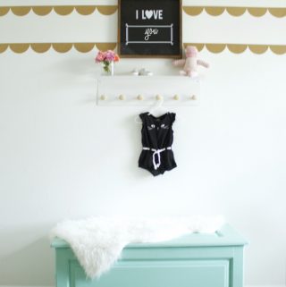 Black + white baby girl nursery on a budget!
