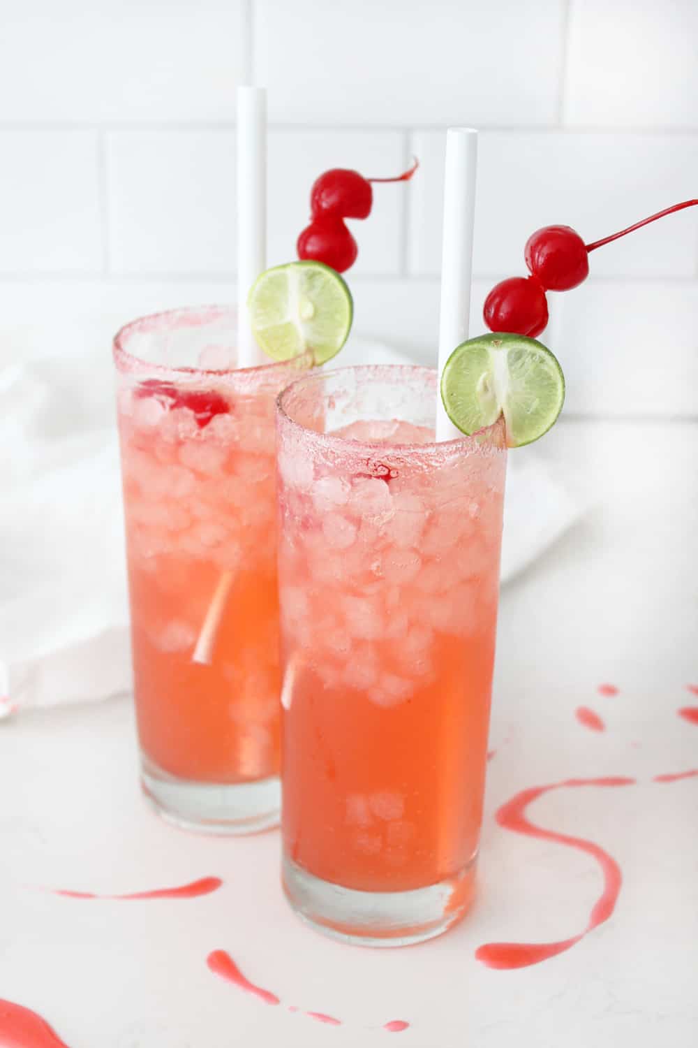 Cherry Lime Cocktail (spiked cherry limeade!)