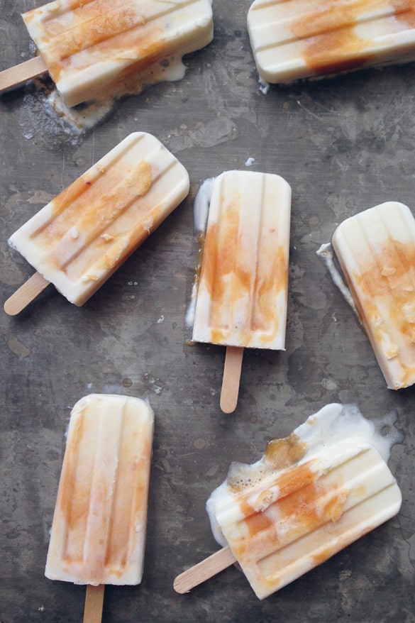 Peaches & Cream Popsicles // Feast + West for Pretty Providence