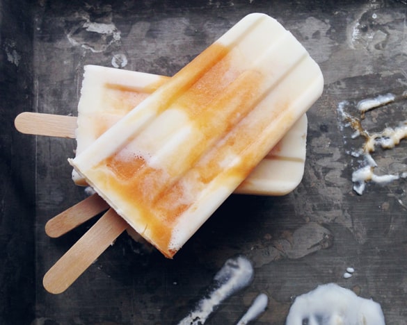Peaches & Cream Popsicles // Feast + West for Pretty Providence