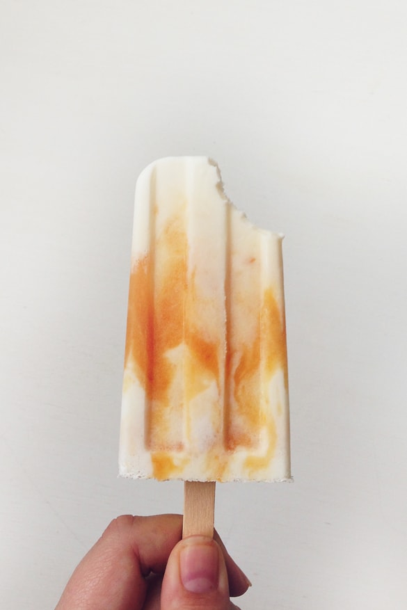 Peaches & Cream Popsicles // Feast + West for Pretty Providence