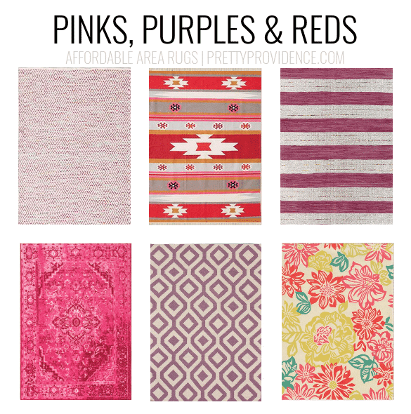 Affordable area rugs - 5x7 less than $150 or 8x10 less than $200 - sorted by color! prettyprovidence.com