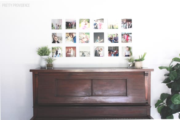 LOVE THIS! gallery wall with mini metal prints from Shutterfly | prettyprovidence.com