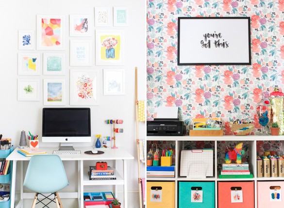 IKEA HACK Desk with Cube Storage Shelves - Pretty Providence