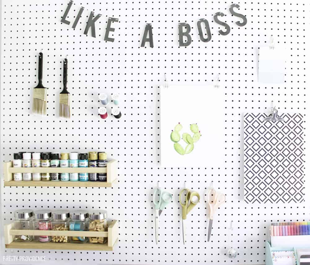 Pegboard for a craft room!