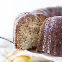 Absolutely delicious banana cake with vanilla glaze! Perfect for a special breakfast or dessert!