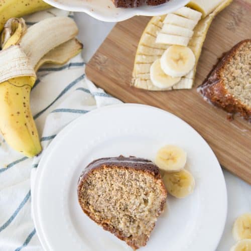 Easy Banana Cake Recipe with Vanilla Glaze