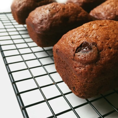Chocolate Chip Banana Bread Mini-Loaves | Feast + West for Pretty Providence
