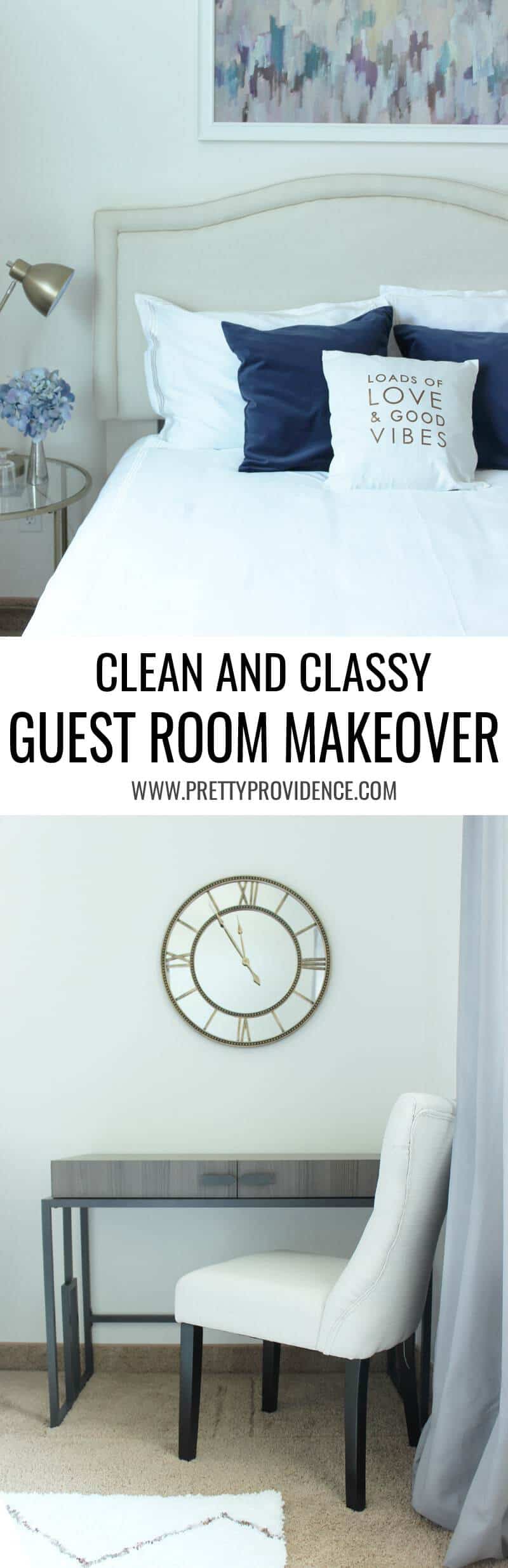 I am in love with this clean and classy guest bedroom makeover! Definitely wanting a few of these pieces for my house! 