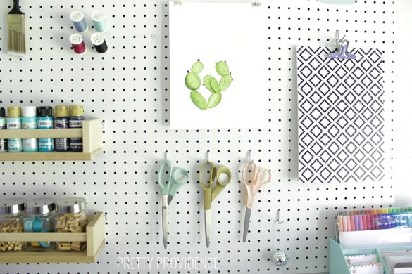 Craft room organization that is pretty and functional! 