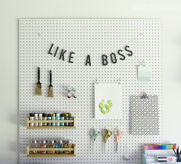 Craft room organization that is pretty and functional! 