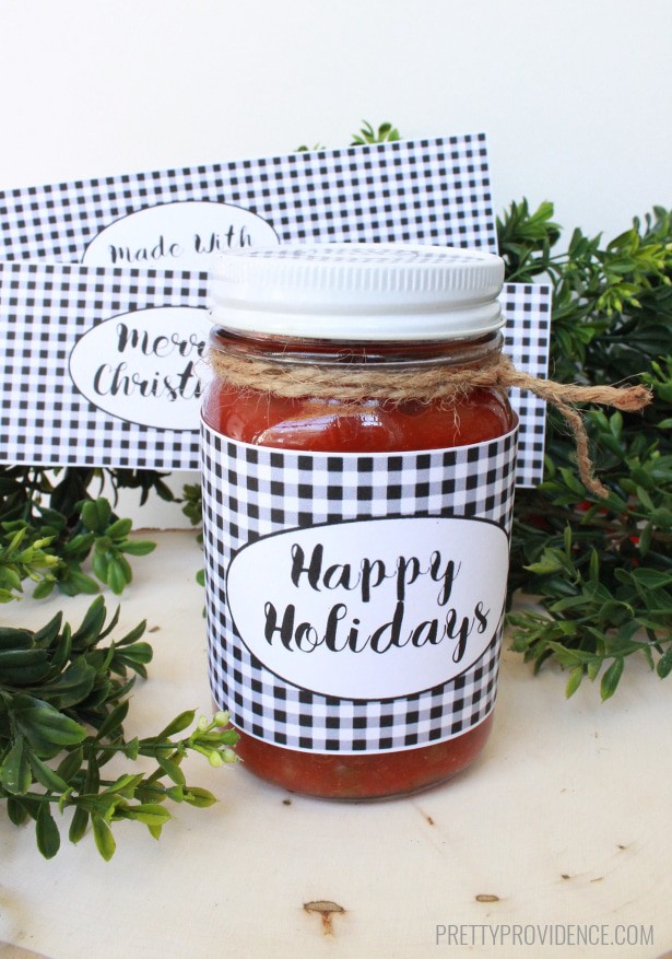 Printable Mason Jar Labels from Pretty Providence for Bake Craft Sew Decorate via thirtyhandmadedays.com