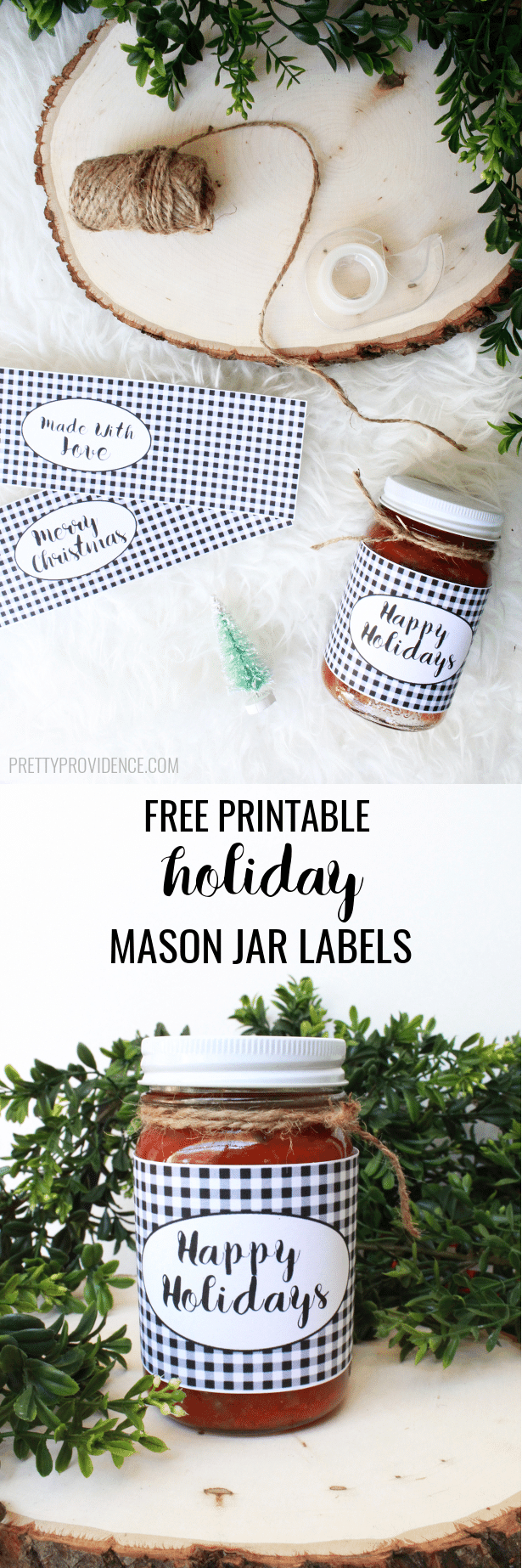 Christmas Mason Jar Labels and Tags Plus Free Printables