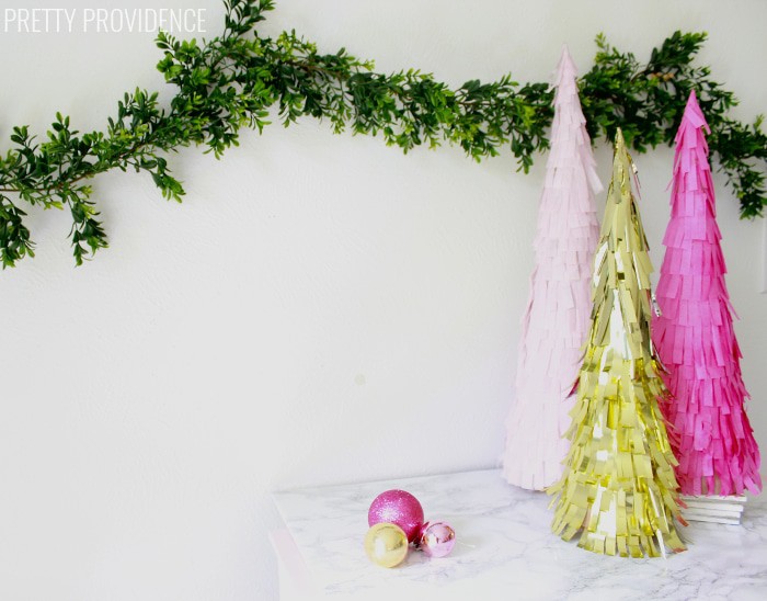 DIY Fringe Christmas Trees!