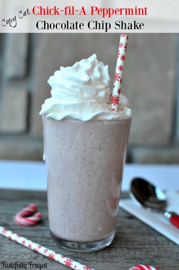 Copy Cat Chick-fil-A Peppermint Chocolate Chip Milkshake: A Festive, Holiday Treat | Pretty Providence