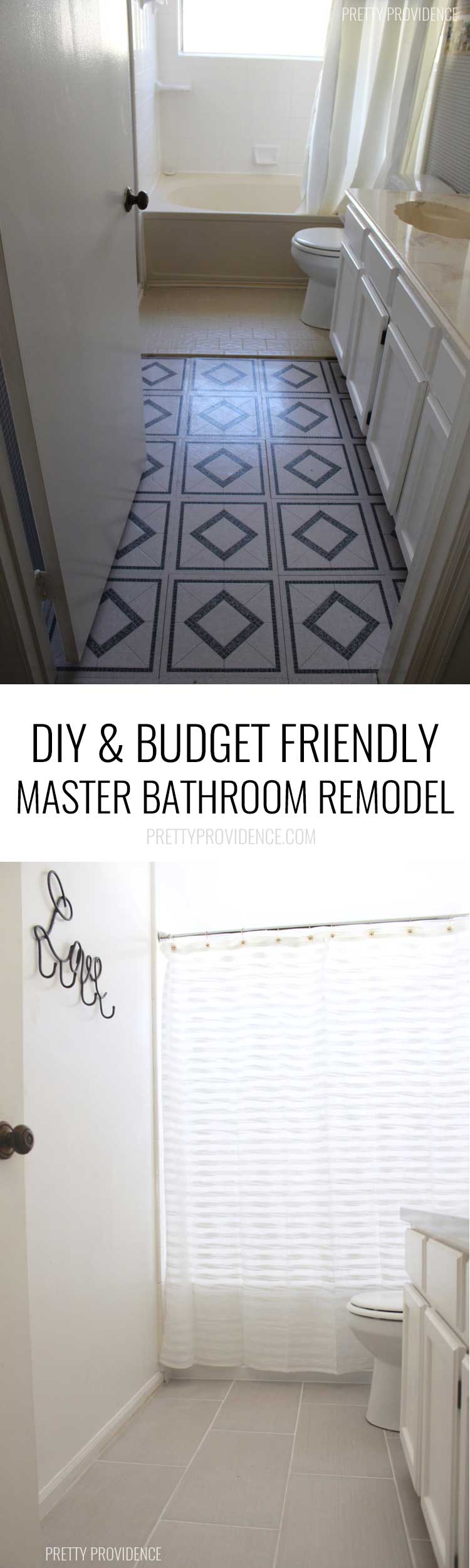 I LOVE this DIY master bathroom remodel! Budget is realistic too!!! 