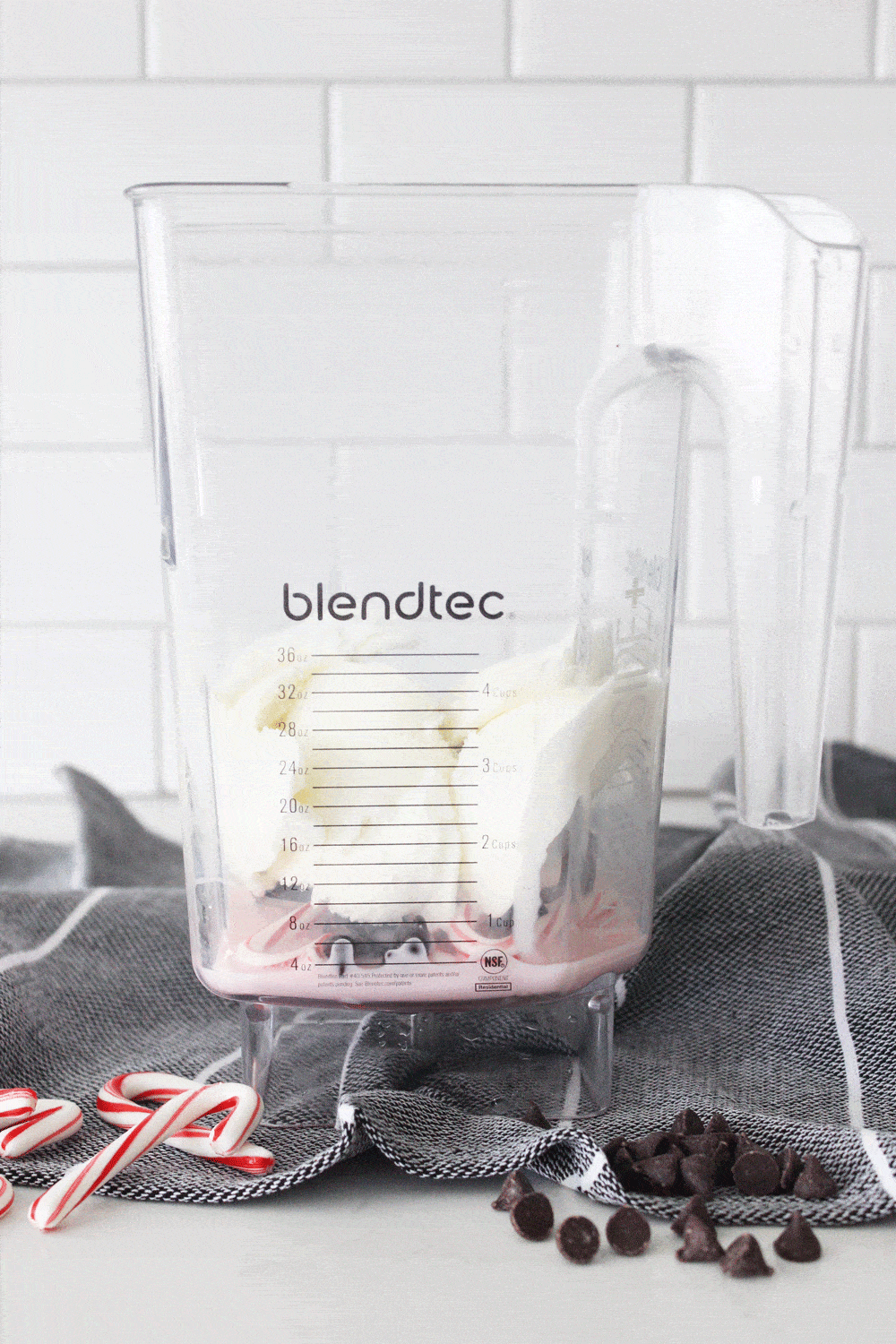 chick fil a peppermint shake ingredients in the blendtec
