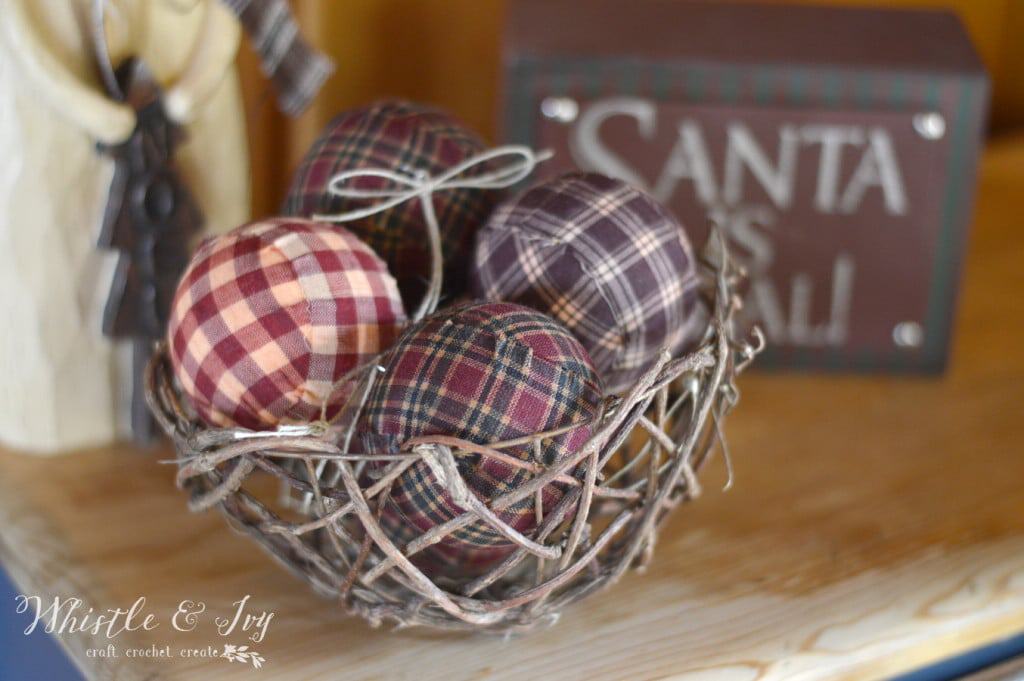 Large Plaid Ornament Balls - Pender & Peony - A Southern Blog