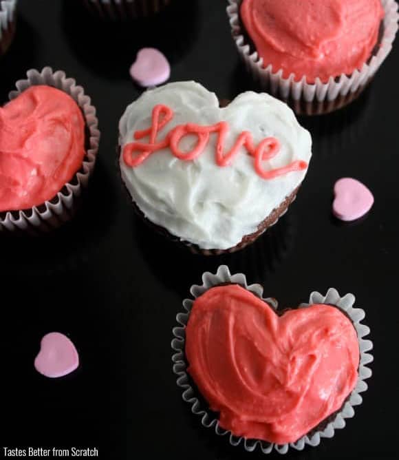 Valentines Day Heart Cupcakes