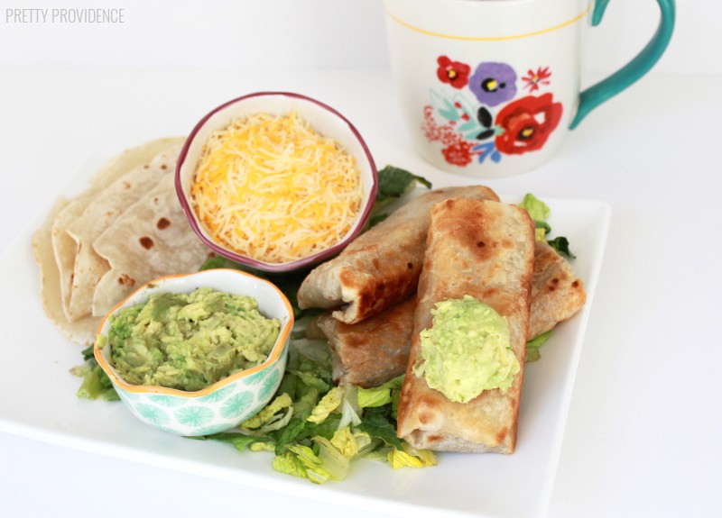 One of our new family FAVES! Quick and easy 20-minute Chimichangas to make on a busy weeknight!