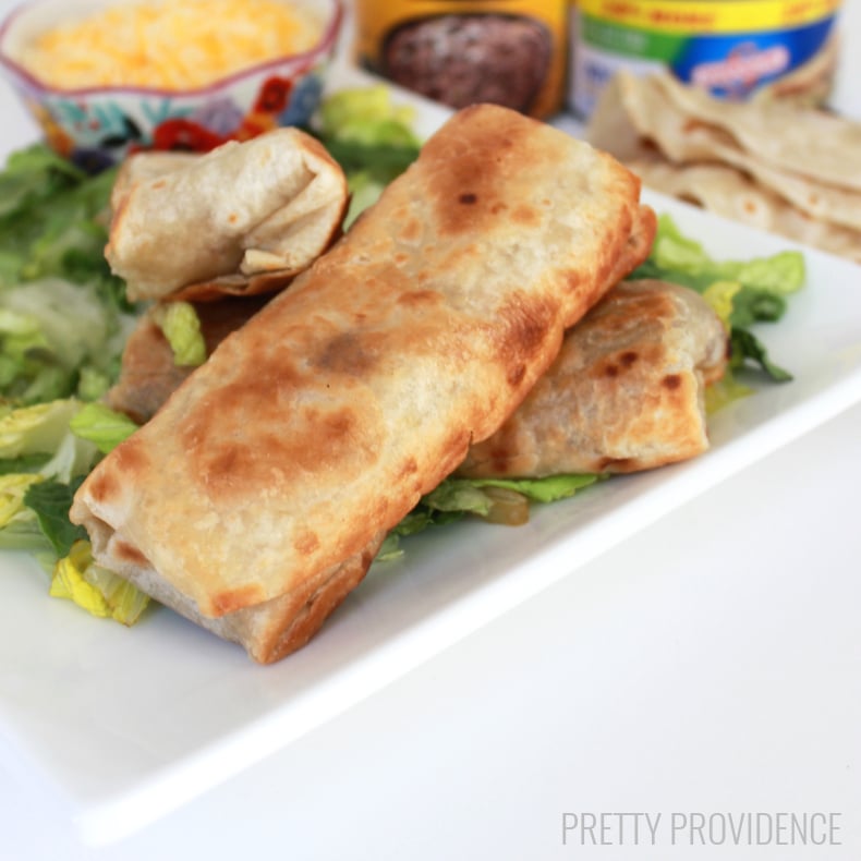 One of our new family FAVES! Quick and easy 20-minute Chimichangas to make on a busy weeknight!