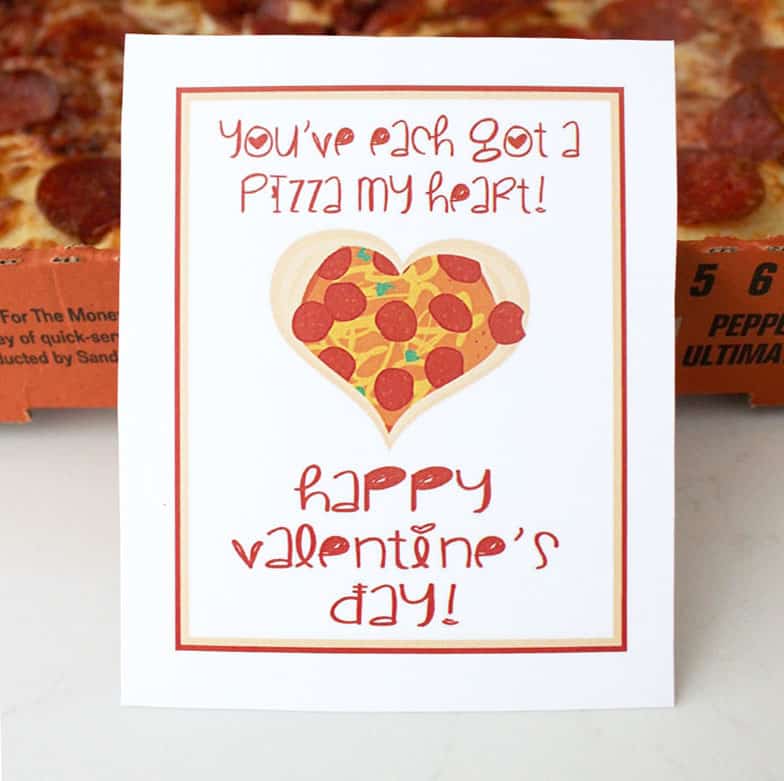pizza pun ‘you’ve stolen a pizza my heart’ A6 greeting card with brown Kraft envelope Valentine’s Day love Recyclable packaging.