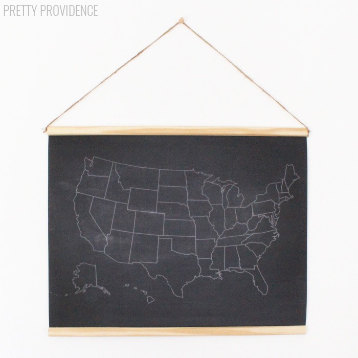 Free printable chalkboard map of the USA to record where you've traveled!! I love this! 