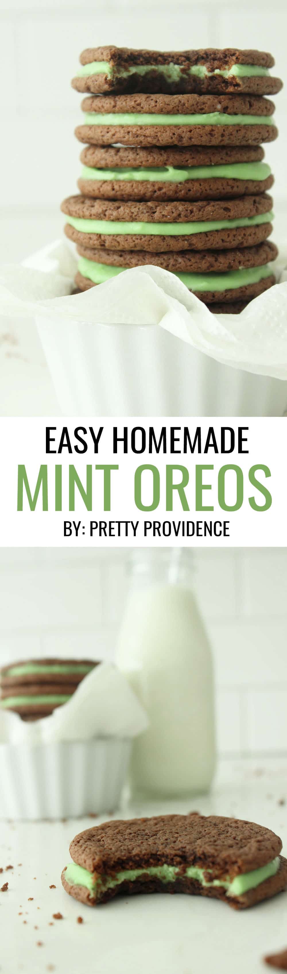 Okay these homemade mint oreos are freakin' amazing! They taste a lot like a mint fudge brownie, but are way easier and make a bunch more! I took them to neighbors and had rave reviews :). 