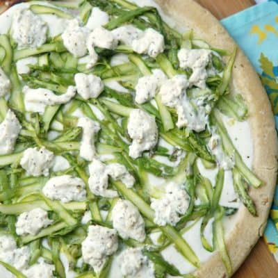 Easy Grilled Shaved Asparagus Pizza