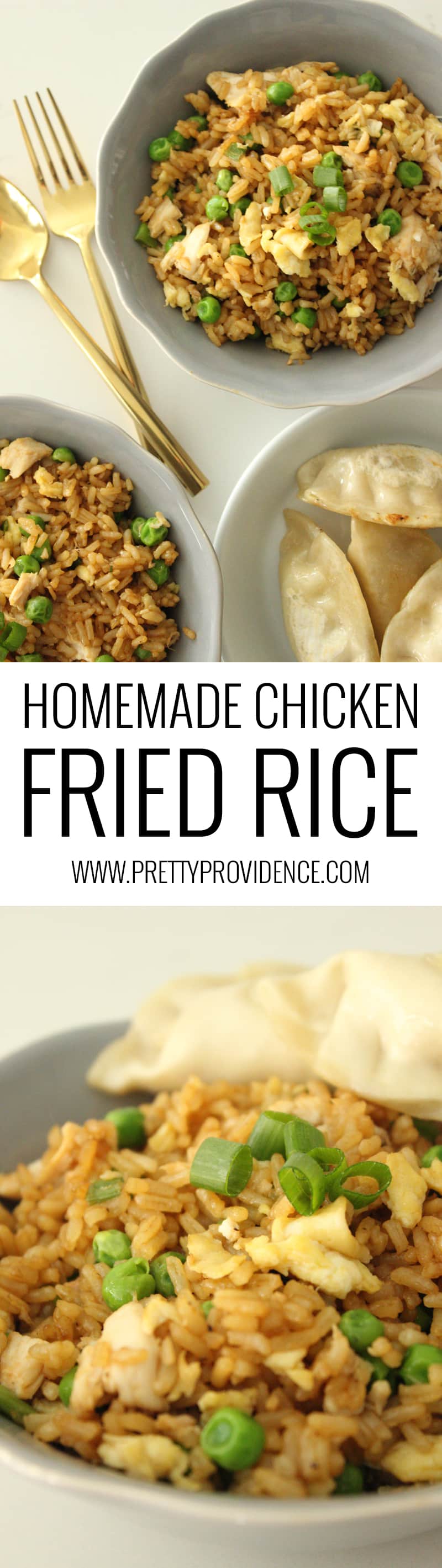 Wow! I can't believe how easy this homemade chicken fried rice is to make! So delicious too! Definitely adding this one into our rotation! 